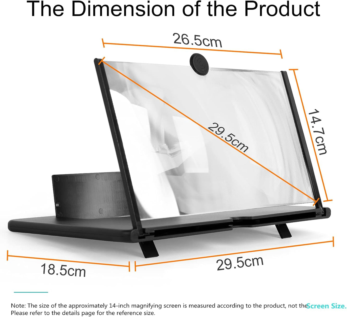 14 Inch Screen Magnifier for Cell Phone, Phone Screen Magnifier, 2022 Upgraded Version Screen Amplifier, Mobile Phone Magnifying Screen, Foldable Smartphone Screen Magnifier