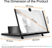 14 Inch Screen Magnifier for Cell Phone, Phone Screen Magnifier, 2022 Upgraded Version Screen Amplifier, Mobile Phone Magnifying Screen, Foldable Smartphone Screen Magnifier